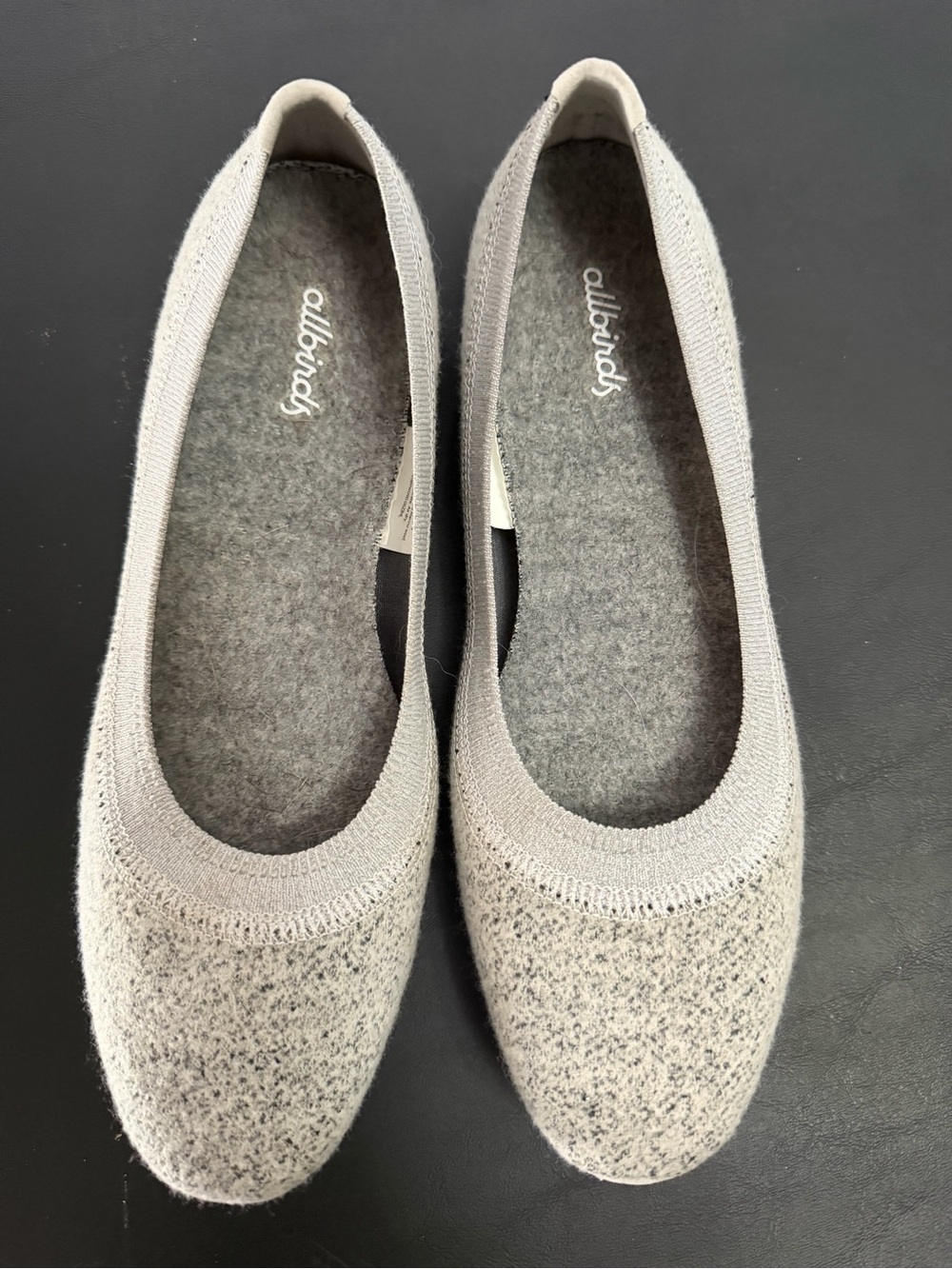 allbirds Women's Merino Wool Ballet Flats in Light Heather Gray - Size 9